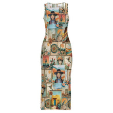 Load image into Gallery viewer, Baha Ranch New Colores De Mexico Pictures of the Southwest Bodycon Side Slit Long Dress
