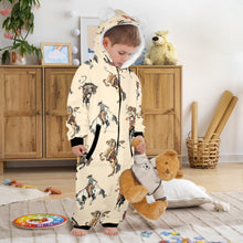 Load image into Gallery viewer, Vintage Cowgirl Little Kid Onesie Hooded Pajamas
