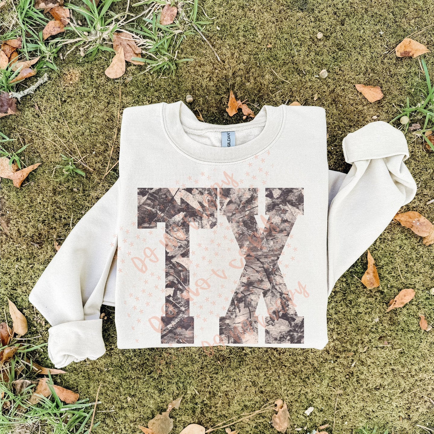 Trendy camo TX  tee or sweatshirt