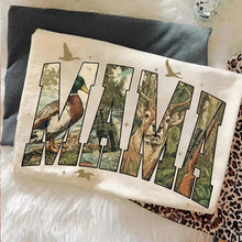Load image into Gallery viewer, Mama deer camo, gun, &amp; duck hunting tee or sweatshirt
