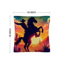 Load image into Gallery viewer, Sunset Cowboy Pillow Case Made in America
