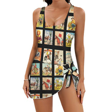 Load image into Gallery viewer, Western Collage Skirted Swimsuit
