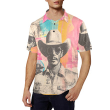 Load image into Gallery viewer, Baha Ranch Retro Pop Western Cool Cowboy Polo Shirt
