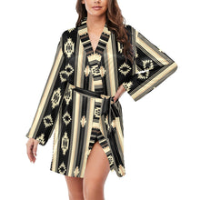 Load image into Gallery viewer, Colores de Mexico Santa Fe Aztec Satin Robe
