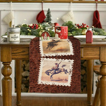 Load image into Gallery viewer, 7 Pieces Rodeo Phrases Cowboy Table Runner and Placemats Set Made in USA
