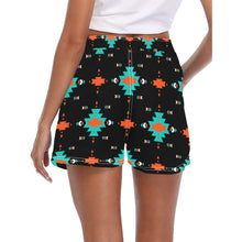 Load image into Gallery viewer, Women&#39;s Black Aztec Beach Board Shorts
