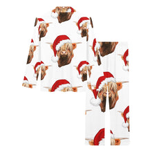 Load image into Gallery viewer, Highland Christmas Cow Women&#39;s Western Pajama Set
