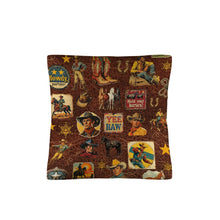 Load image into Gallery viewer, Vintage Cowboy Collage Western Throw Pillow Case Made in America

