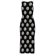 Load image into Gallery viewer, Silver Concho Slit Maxi Dress
