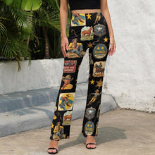 Load image into Gallery viewer, Vintage Cowboy Collage Western Flare Pants
