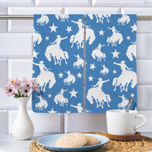 Load image into Gallery viewer, Blue Rodeo Cowboy Set of 2 Dish Towels Made in America
