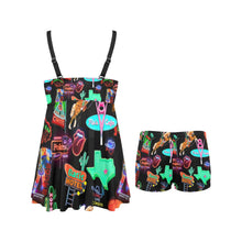 Load image into Gallery viewer, Neon Rodeo Swim Dress &amp; Shorts Set

