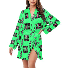 Load image into Gallery viewer, Neon Yeehaw Women's Belted Satin Feel Dressing Lounge Robe
