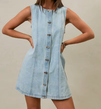Load image into Gallery viewer, The Dobbs Denim Dress in Light Wash
