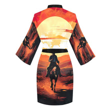 Load image into Gallery viewer, Cowboy Desert Sunset Women's Lounge Kimono Robe
