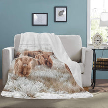 Load image into Gallery viewer, Highland Cow Throw Blanket Ultra-Soft Micro Fleece Blanket 60" x 80" Made in America
