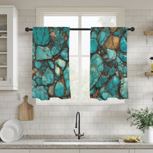 Load image into Gallery viewer, Turquoise Window Curtains 28"x40" (2-Piece) Made in America
