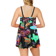 Load image into Gallery viewer, Neon Rodeo Swim Dress &amp; Shorts Set
