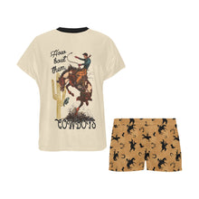 Load image into Gallery viewer, Them Cowboys Women&#39;s Western Top and Short Pajama Set
