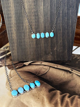 Load image into Gallery viewer, The Golden Turquoise Bar Necklace
