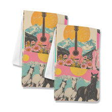 Load image into Gallery viewer, Retro Pop Western set of 2 Kitchen Dish Towels Made in America
