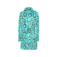 Load image into Gallery viewer, Turquoise Horseshoe Women's Western Bath Robe
