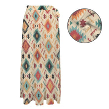Load image into Gallery viewer, Baha Ranch Cream Aztec Beach Swim Coverup Skirt

