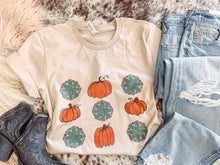 Load image into Gallery viewer, Pumpkin + Turquoise - Graphic Top
