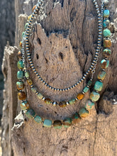 Load image into Gallery viewer, Sterling Silver Desert Sage Turquoise Beaded Necklace
