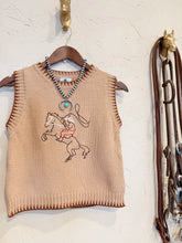 Load image into Gallery viewer, The Embroidered Roping Cowboy Sweater Vest
