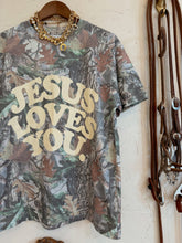 Load image into Gallery viewer, The Camo Jesus Loves You T-Shirt
