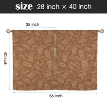 Load image into Gallery viewer, Western Print Curtains Window Curtain 28&quot;x40&quot; (2-Piece) Made in America
