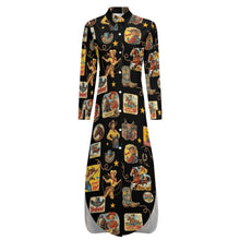 Load image into Gallery viewer, Vintage Cowgirl Collage Western Duster Dress
