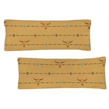 Load image into Gallery viewer, Baha Ranch Barbwire Longhorn Body Pillow Made in America
