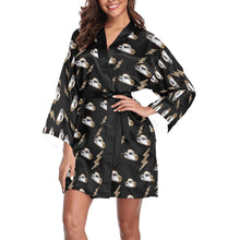 Load image into Gallery viewer, Cowgirl Hat Lightning Bolt Women&#39;s Lounge Kimono Robe
