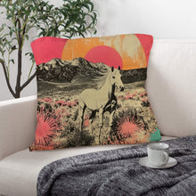 Load image into Gallery viewer, Baha Ranch Retro Pop Western Albino Steed Pillow Case Made in America
