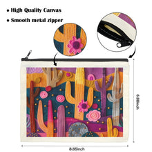 Load image into Gallery viewer, Printed Cactus Cosmetic Bag Pack of 5 Made in America
