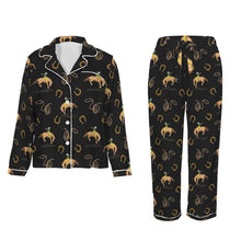 Load image into Gallery viewer, All Cowboy Western Satin Long Pajamas
