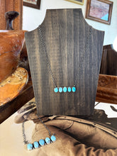 Load image into Gallery viewer, The Golden Turquoise Bar Necklace
