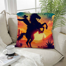 Load image into Gallery viewer, Sunset Cowboy Pillow Case Made in America
