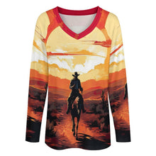 Load image into Gallery viewer, Baha Ranch Western Print Long Sleeve Top
