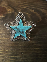 Load image into Gallery viewer, Large turquoise star stretch ring
