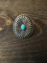 Load image into Gallery viewer, Concho turquoise stud ring
