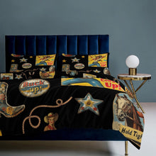 Load image into Gallery viewer, Vintage Cowgirl Collage Design 3-Piece Bedding Set (1 Duvet Cover + 2 Pillow Shams) – 102"×90"
