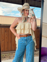 Load image into Gallery viewer, The Bryn Ruffle Halter Top
