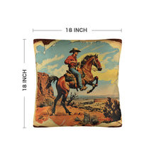 Load image into Gallery viewer, Vintage Cowboy Pillow Case Made in America
