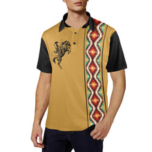 Load image into Gallery viewer, Baha Ranch Wild Cowboy Aztec Western Polo Shirt
