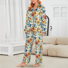 Load image into Gallery viewer, Colores De Mexico Spring Florals Satin Pajamas
