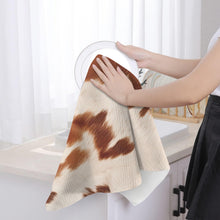 Load image into Gallery viewer, Cow Print Set of 2 Dish Towels made in America Kitchen Towels
