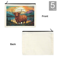 Load image into Gallery viewer, Stained GlasHighland Cosmetic Bag Pack of 5 Made in America
